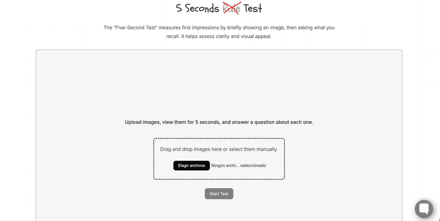 5 Seconds Tester upload and test interface